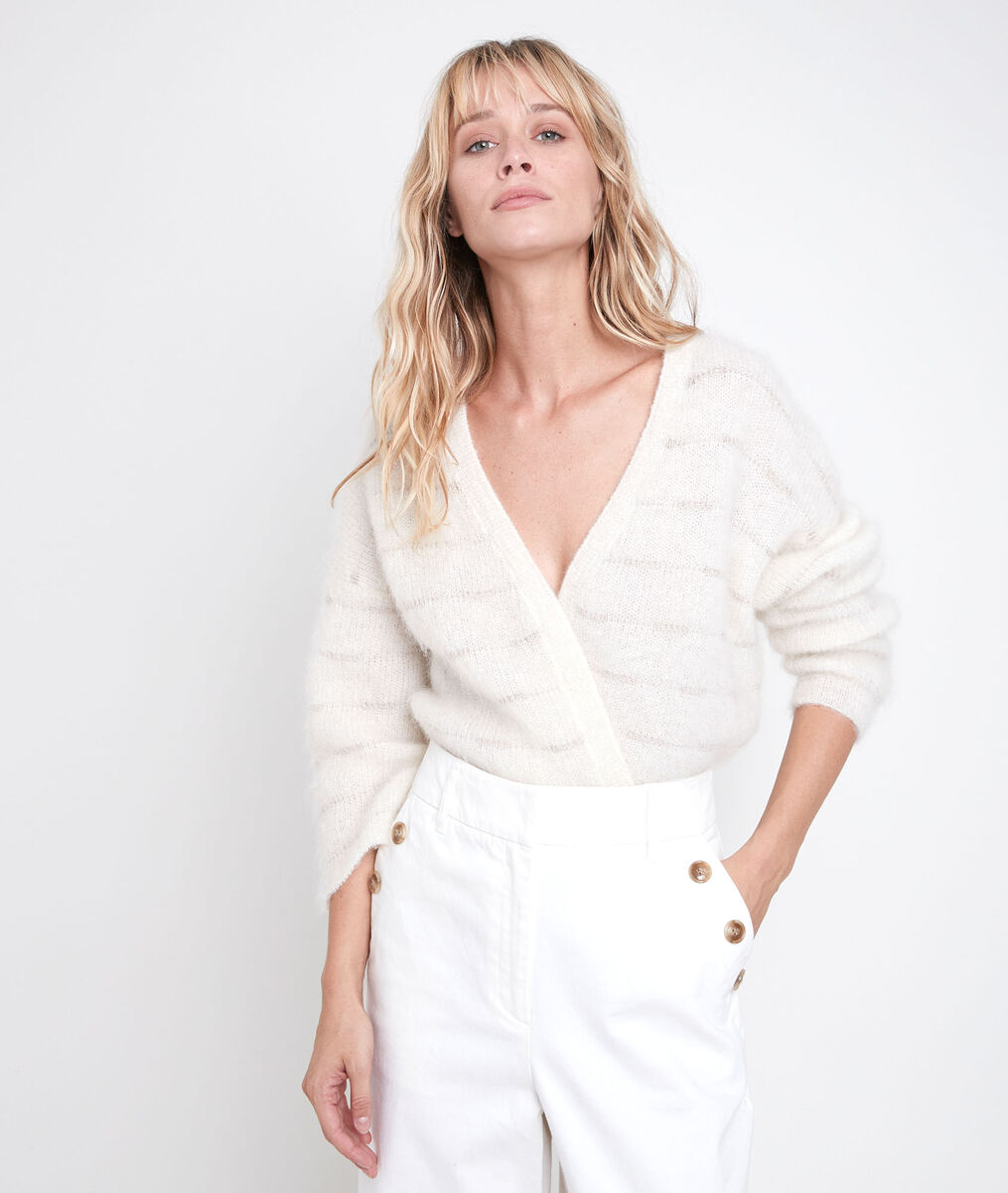 Gilet en mohair mélangé rayé Riva | 1-2-3 Gilet en mohair mélangé rayé Riva PhotoZ | 1-2-3