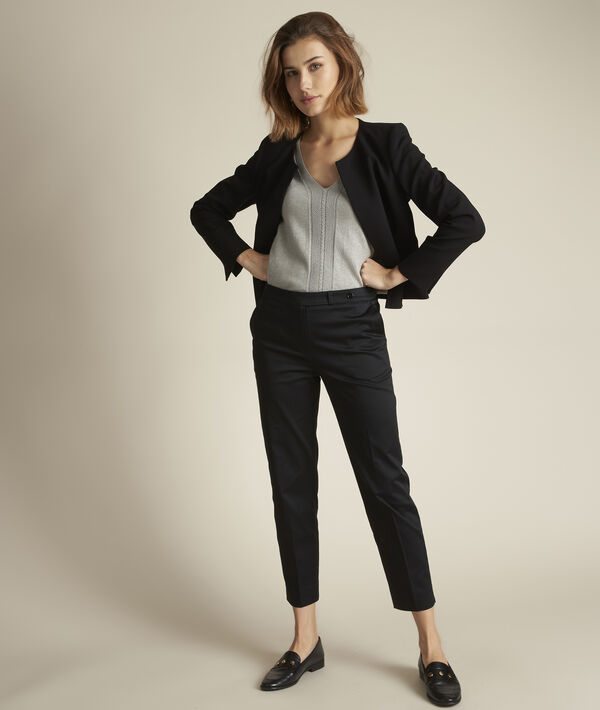 Pantalon cigarette noir Rubis | 1-2-3 Pantalon cigarette noir Rubis PhotoZ | 1-2-3