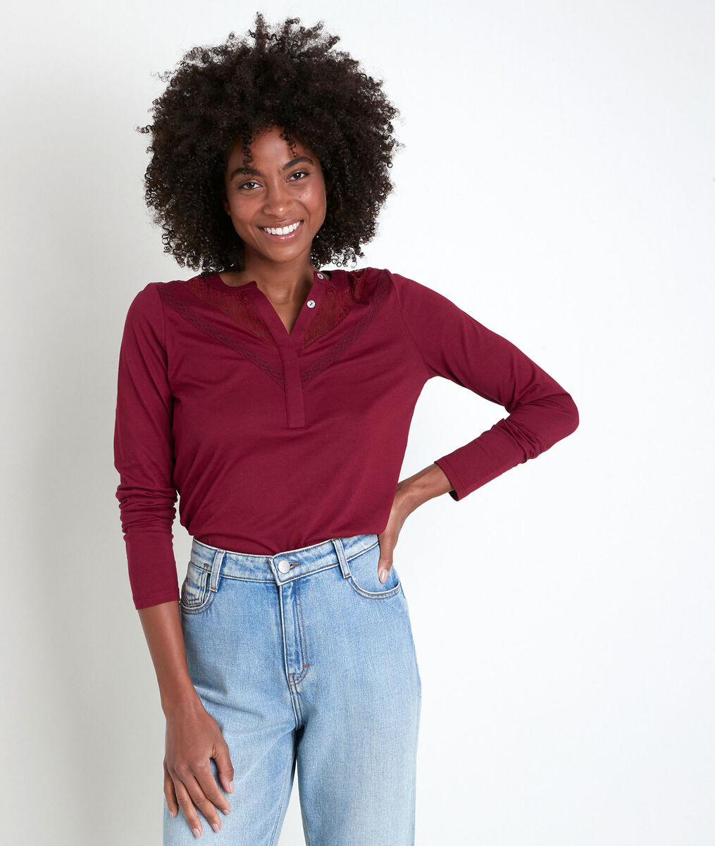 Top en dentelle rouge Iris | 1-2-3 Top en dentelle rouge Iris PhotoZ | 1-2-3