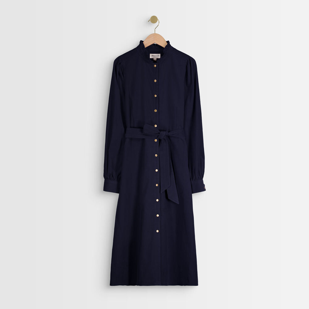 Robe marine en velours laura marine.