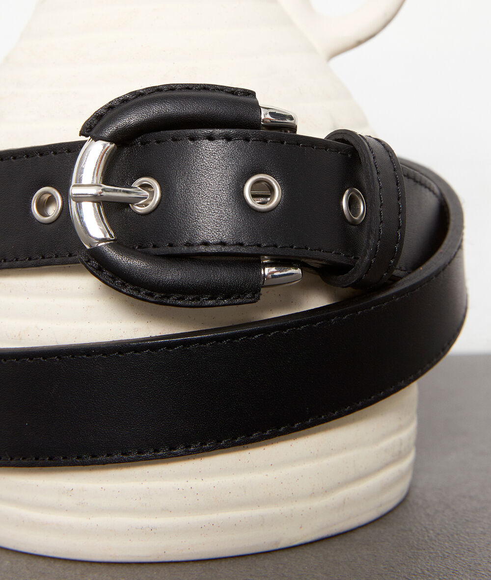 Lederg&uuml;rtel schwarz eleonore noir.