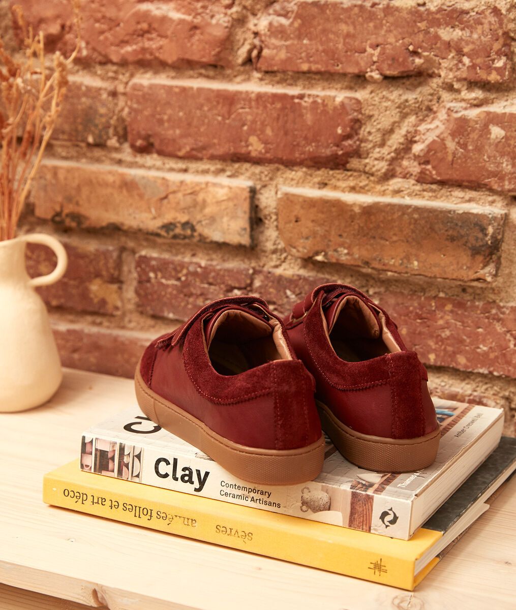 Baskets en cuir bordeaux Vic | 1-2-3 Baskets en cuir bordeaux Vic PhotoZ | 1-2-3
