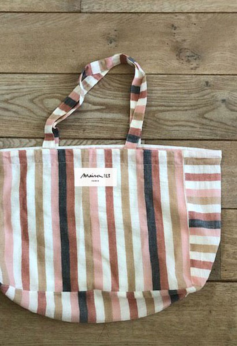Tote bag rayé en coton biologique | 1-2-3 Tote bag rayé en coton biologique PhotoZ | 1-2-3