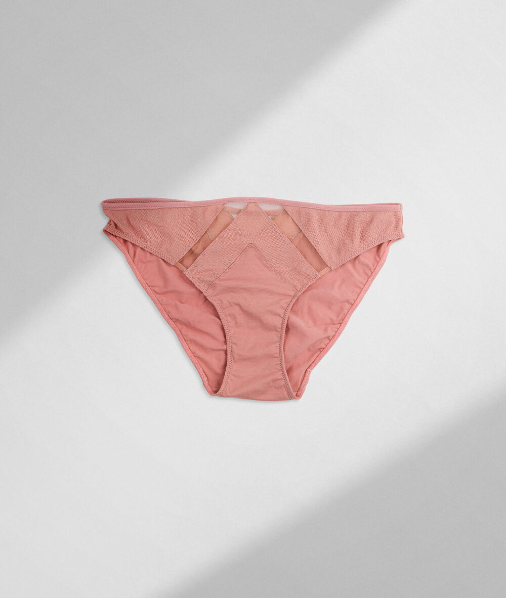 Culotte en tulle coton vieux rose rachel make up.