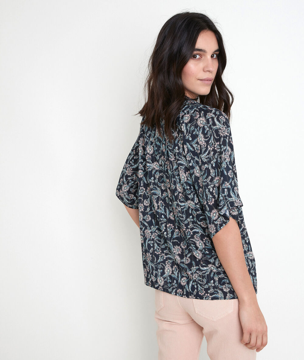Blouse imprimé fleuri telia encre.