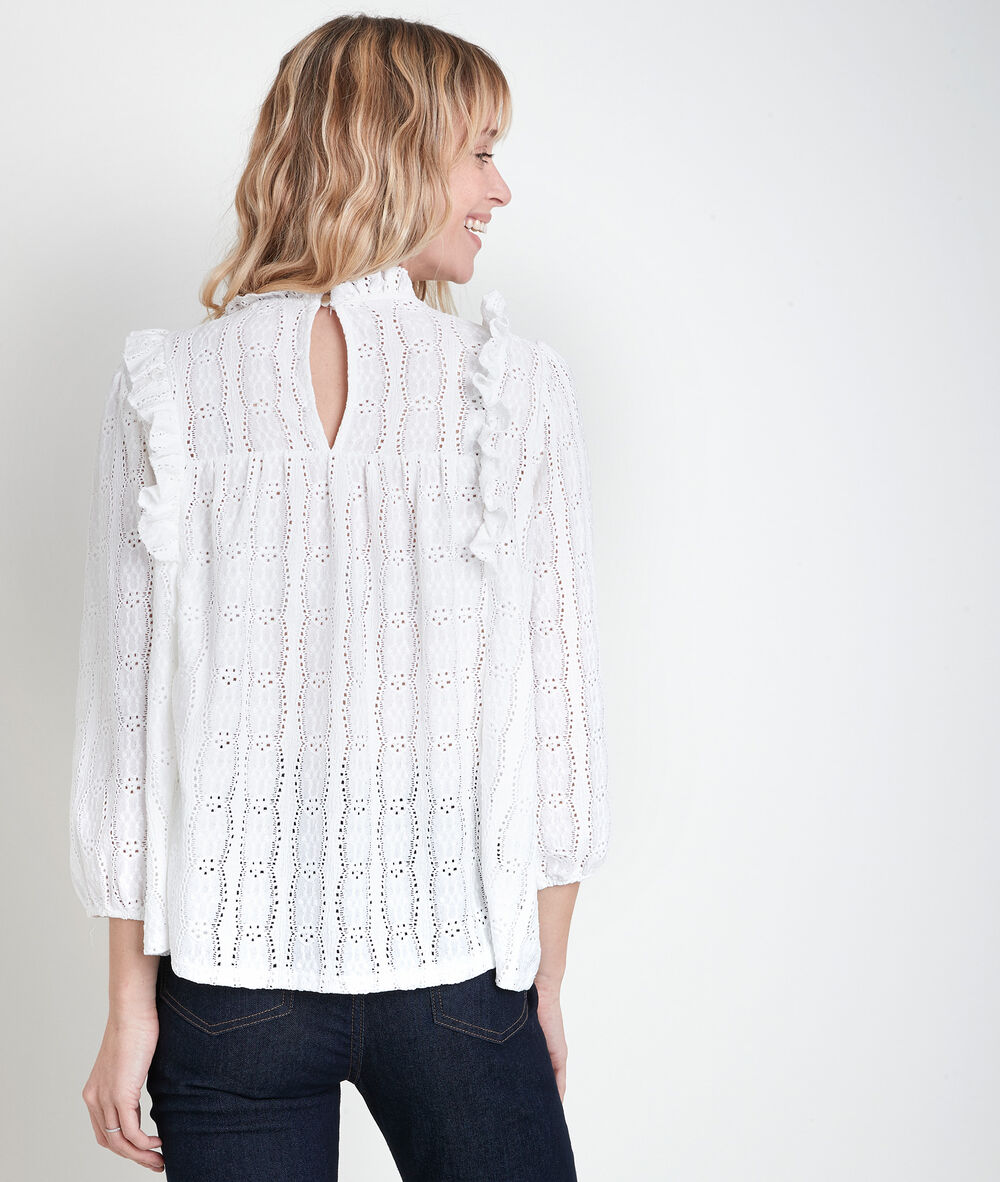 Top en dentelle isis ecru.