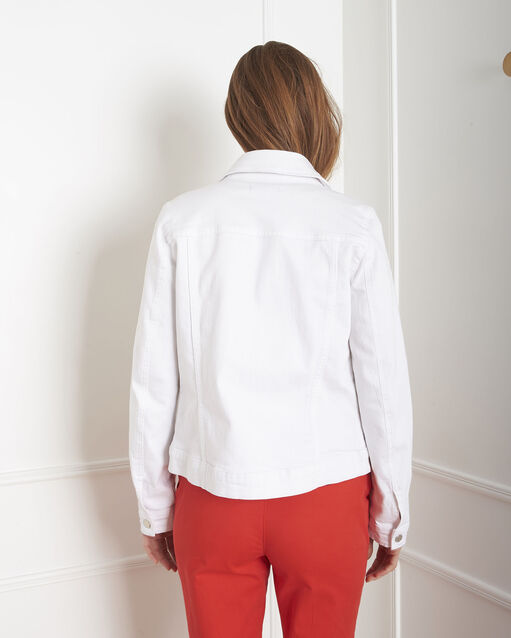Veste en jean blanche clem blanc.