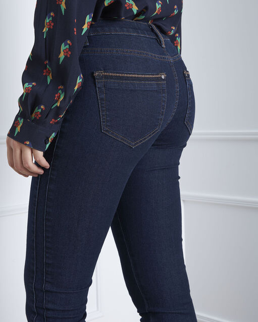 Jean slim marine zippé opera marine.