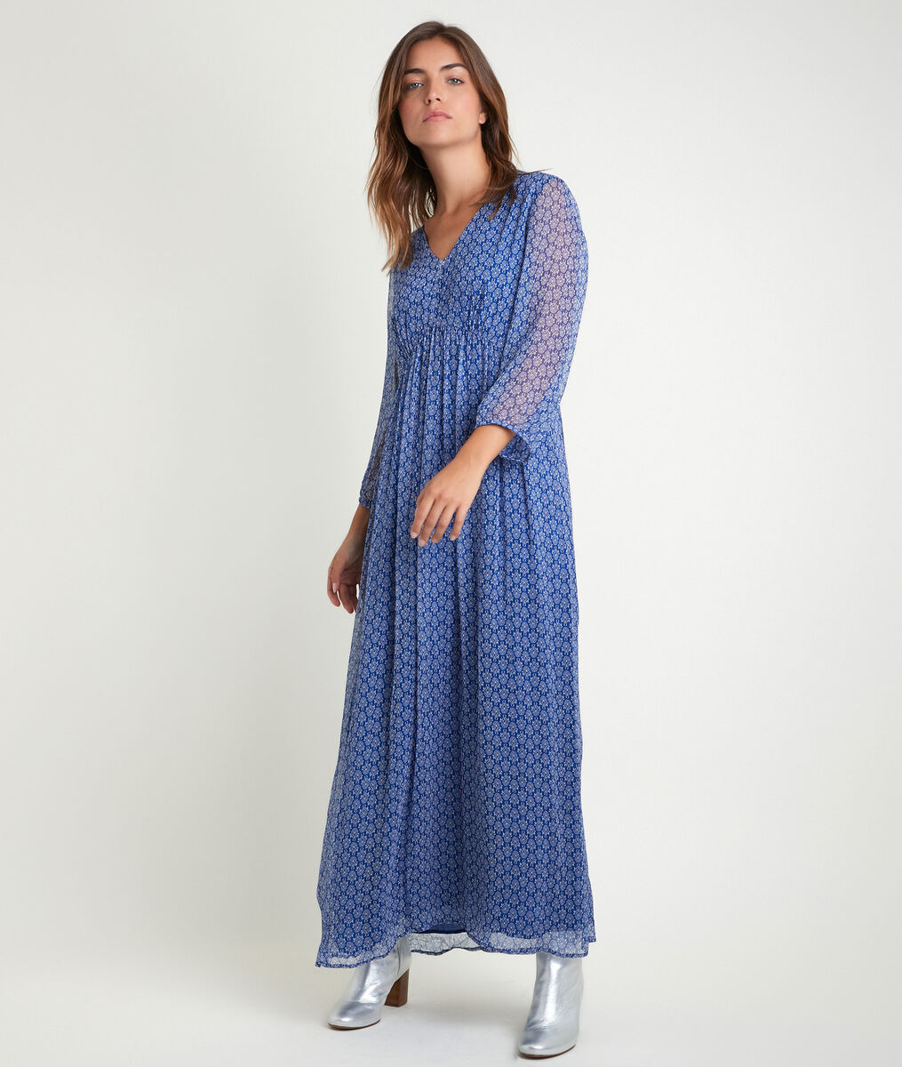Robe longue imprimée Claude bis | 1-2-3 Robe longue imprimée Claude bis PhotoZ | 1-2-3