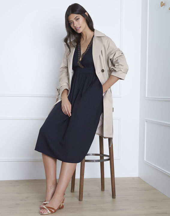 Robe marine brodée Liberté | 1-2-3 Robe marine brodée Liberté PhotoZ | 1-2-3