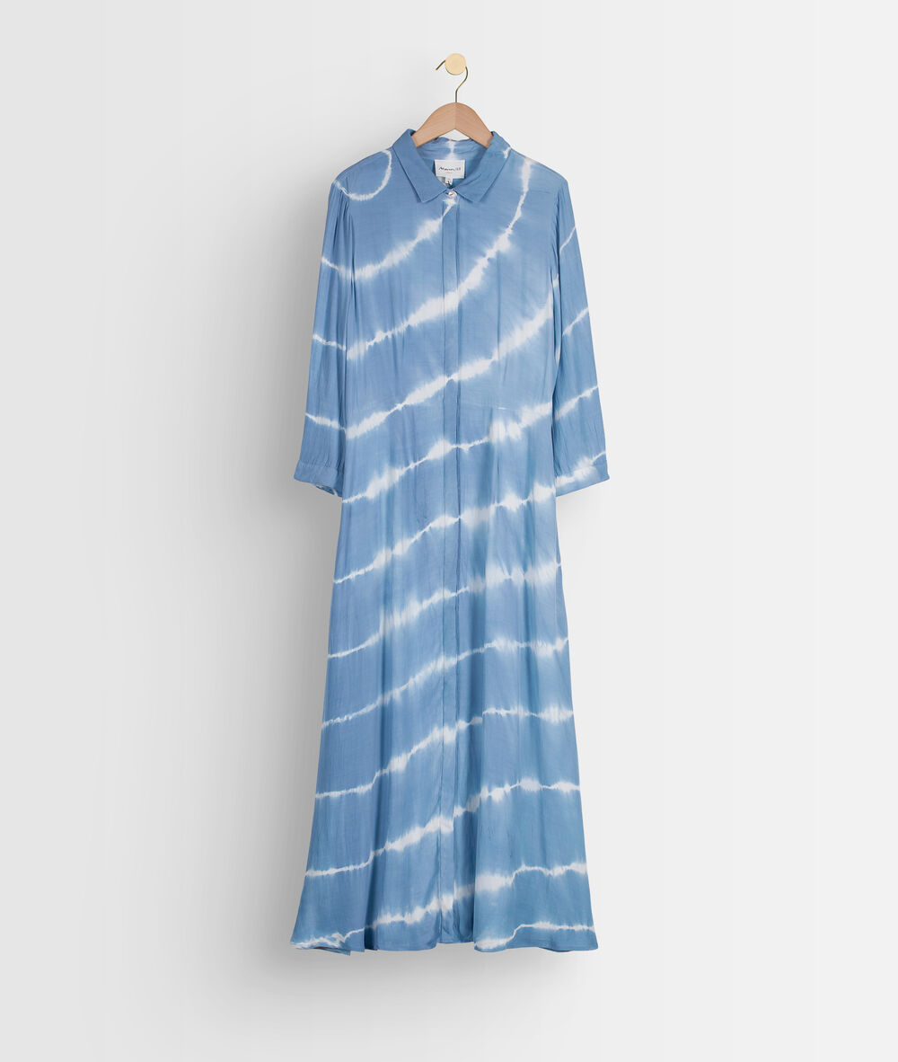 Robe chemise tie & dye bleu ciel laurice bis ciel.