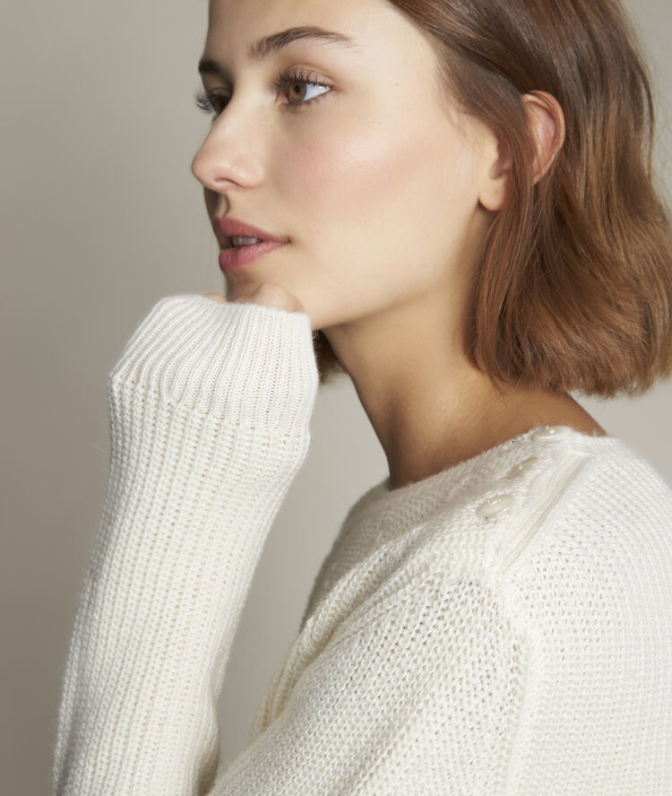 Pull écru flore ecru.