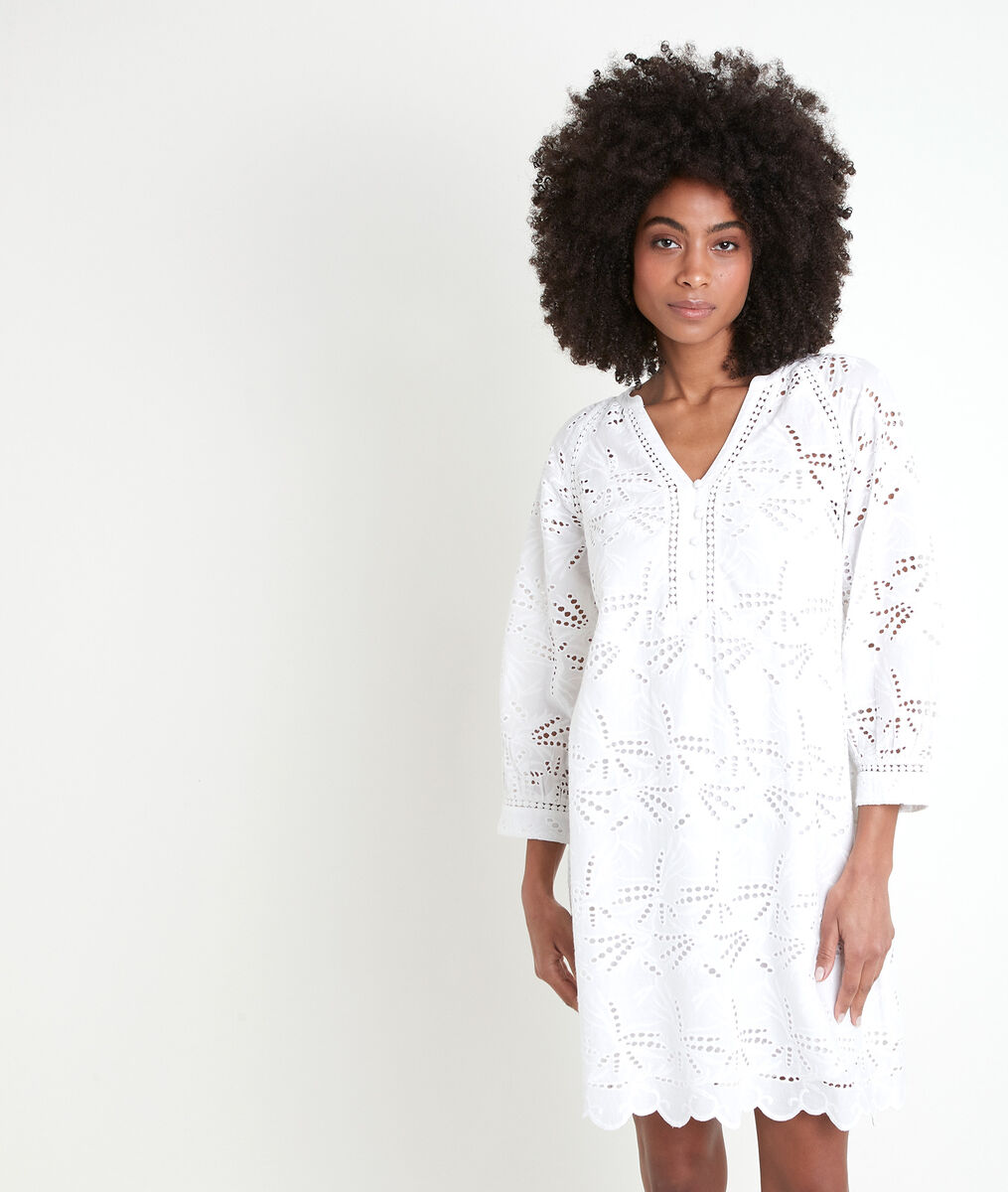Robe brodée écrue Coco | 1-2-3 Robe brodée écrue Coco PhotoZ | 1-2-3