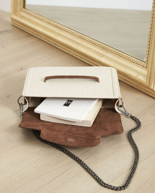 123 - die emblematische tasche in naturfarbe ecru.