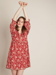 Robe imprim&eacute;e clorane lagon.