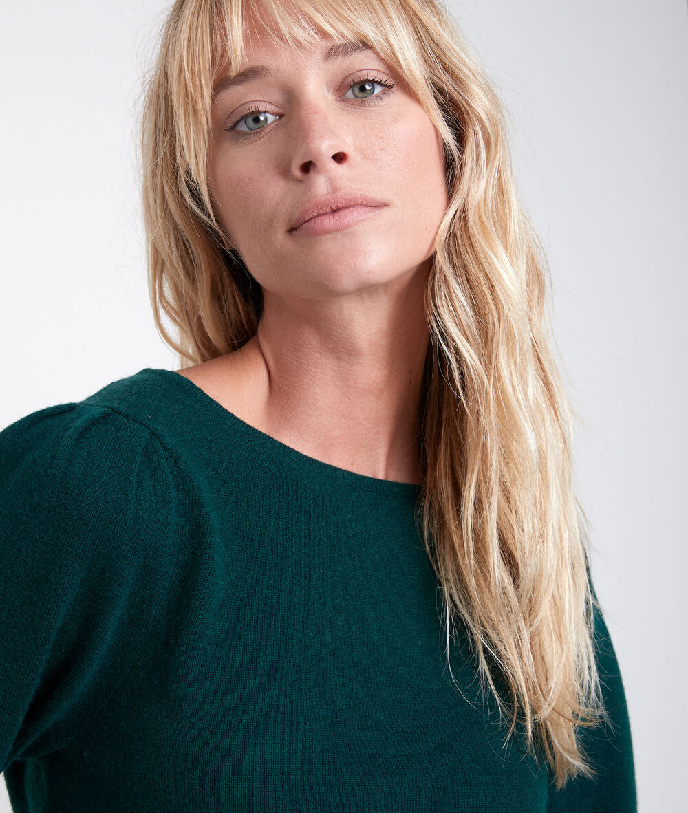 Pull en laine et cachemire émeraude ribambelle emeraude.