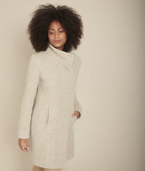 Manteau A Capuche En Toile De Coton Ivoire Maison 123 Femme Place Des Tendances