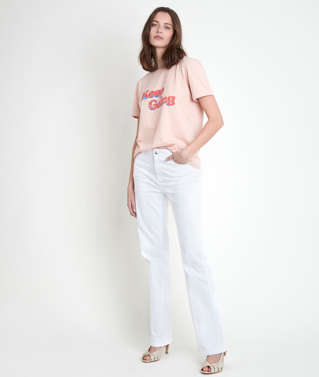 Tee-shirt rose sérigraphié Ibiza | 1-2-3 Tee-shirt rose sérigraphié Ibiza PhotoZ | 1-2-3