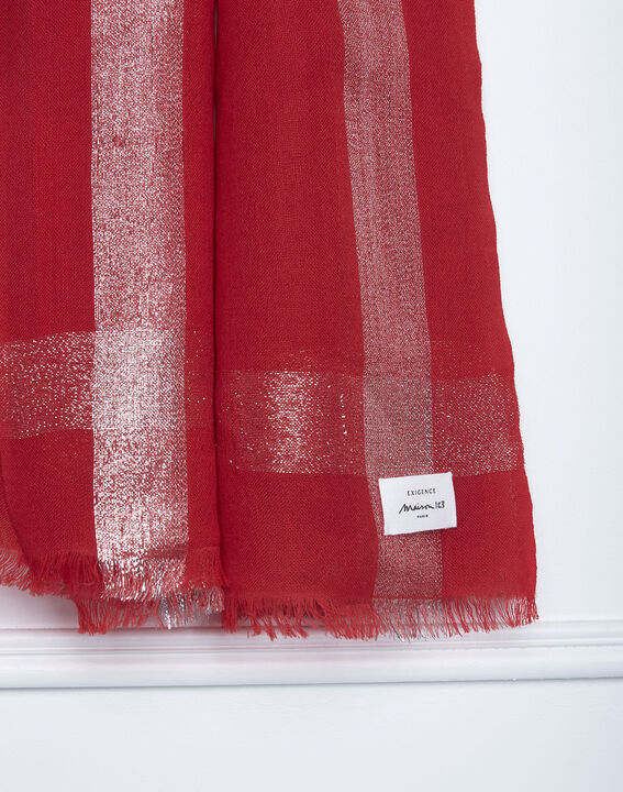 Foulard rouge brillant Galet | 1-2-3 Foulard rouge brillant Galet PhotoZ | 1-2-3