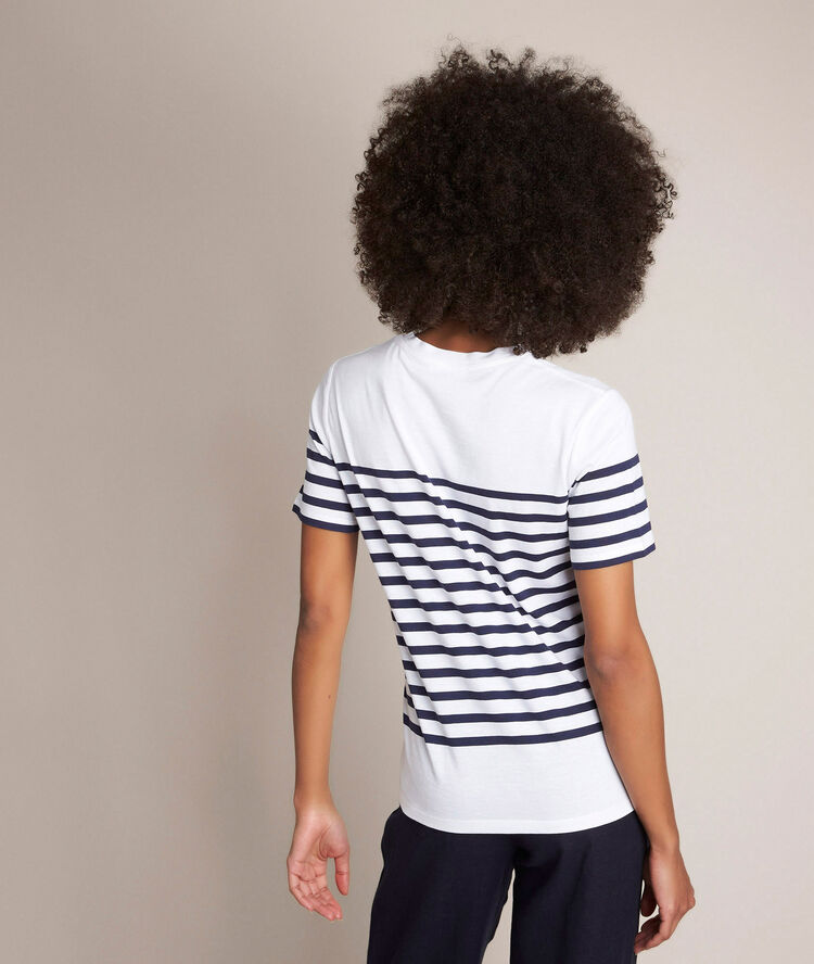 Tee-shirt rayé marine raphael violet.