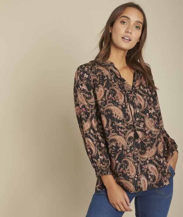Blouse imprimé lurex Malita | 1-2-3 Blouse imprimé lurex Malita PhotoZ | 1-2-3