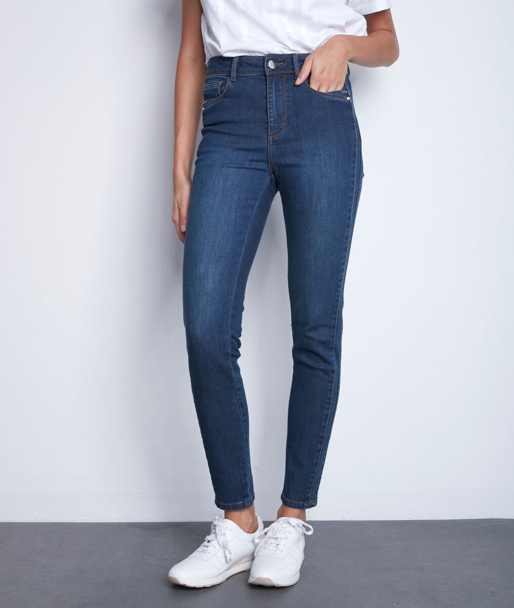Jean slim en coton bleu denim Paola | 1-2-3 Jean slim en coton bleu denim Paola PhotoZ | 1-2-3