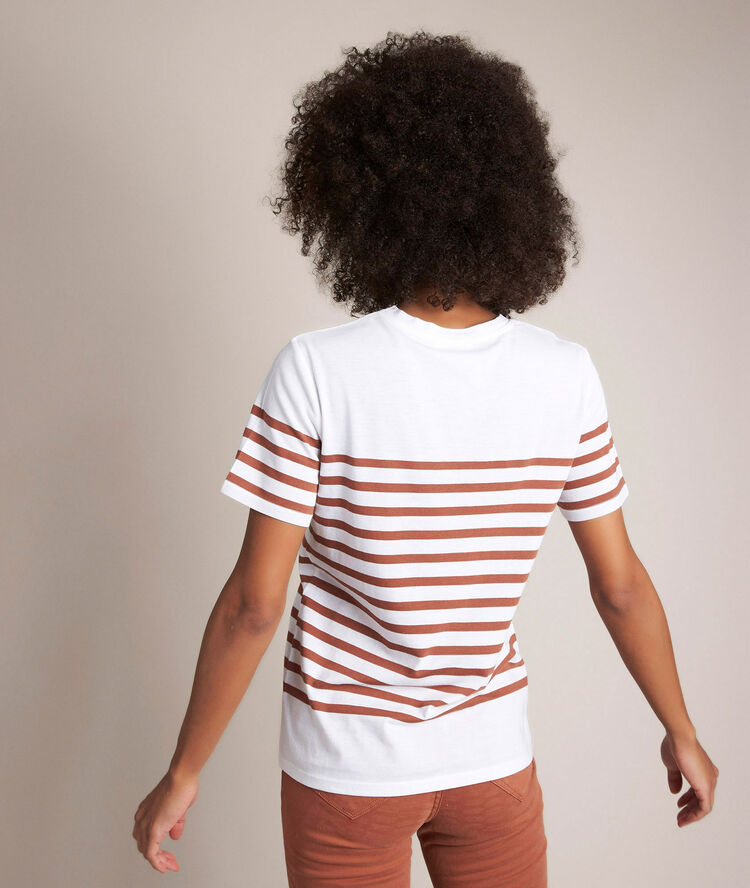 Tee-shirt rayé caramel raphael cannelle.