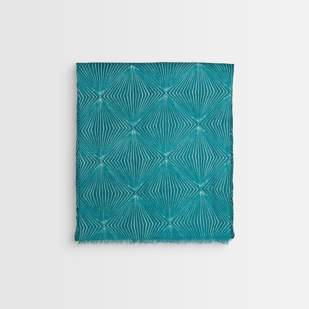 Foulard imprimé beth turquoise.