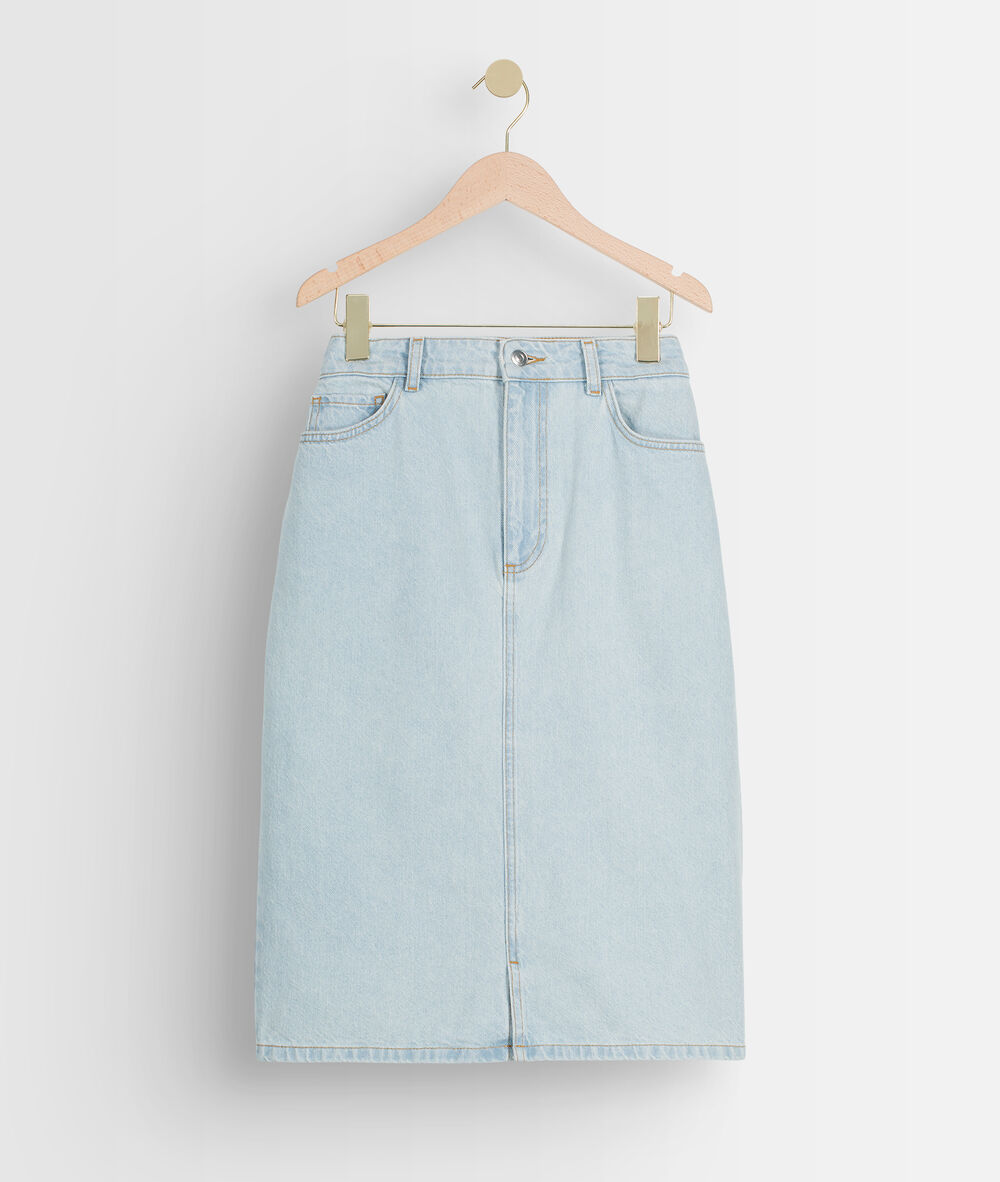 Halflange rok van pure bleach denim erica pure bleached.