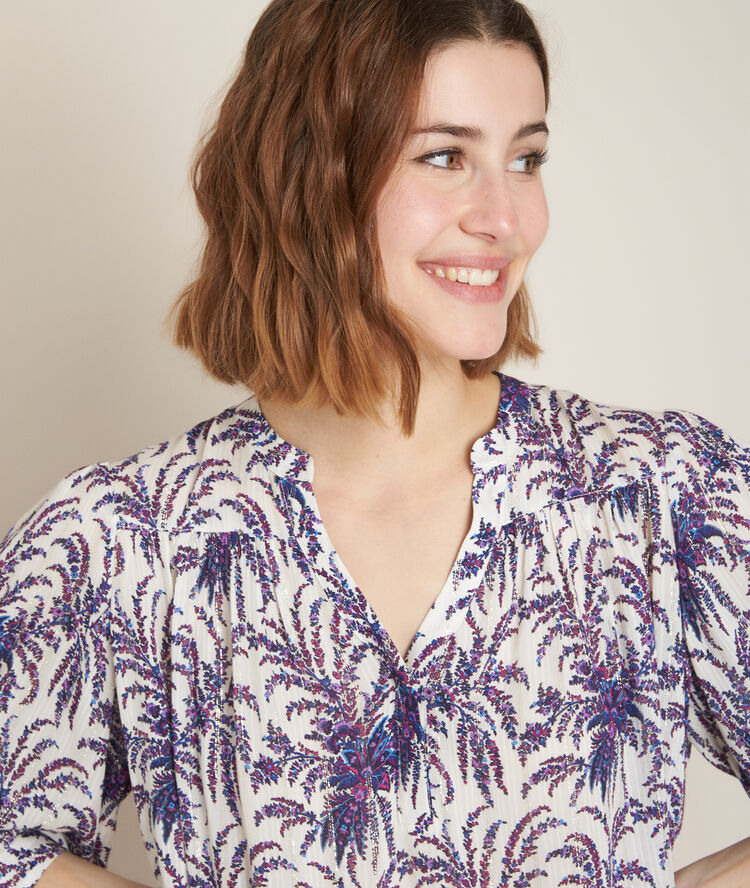 Blouse imprimée elsa bis hortensia.