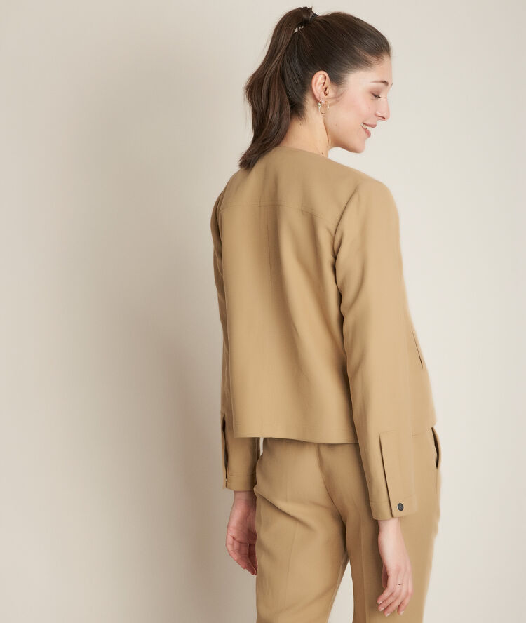 Veste courte havane en lyocell london havane.