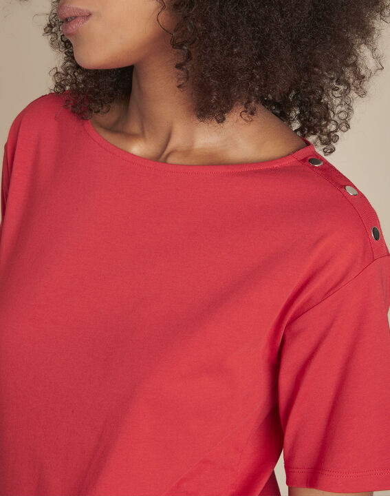 Tee-shirt rouge col bateau Calvi | 1-2-3 Tee-shirt rouge col bateau Calvi PhotoZ | 1-2-3