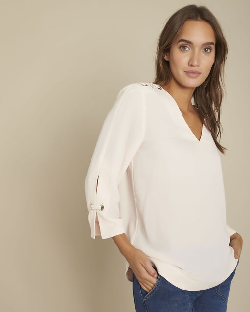 Blouse nude œillets Melody (2) - Maison 123