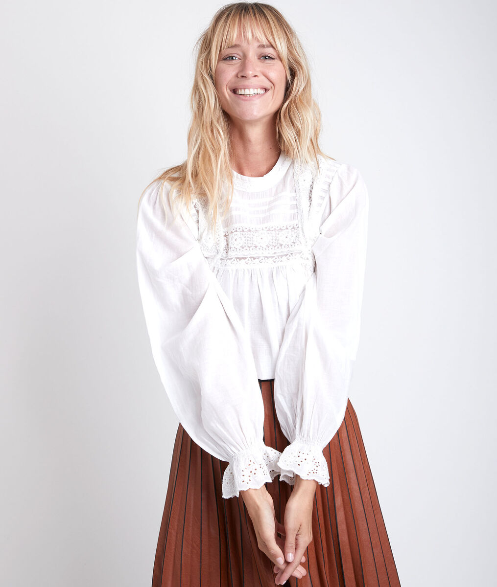 Spitzenbluse Aus Baumwolle Jashi Damen Maison 123