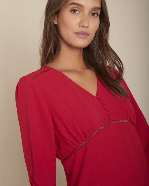 Robe rouge cintrée ideale grenade.
