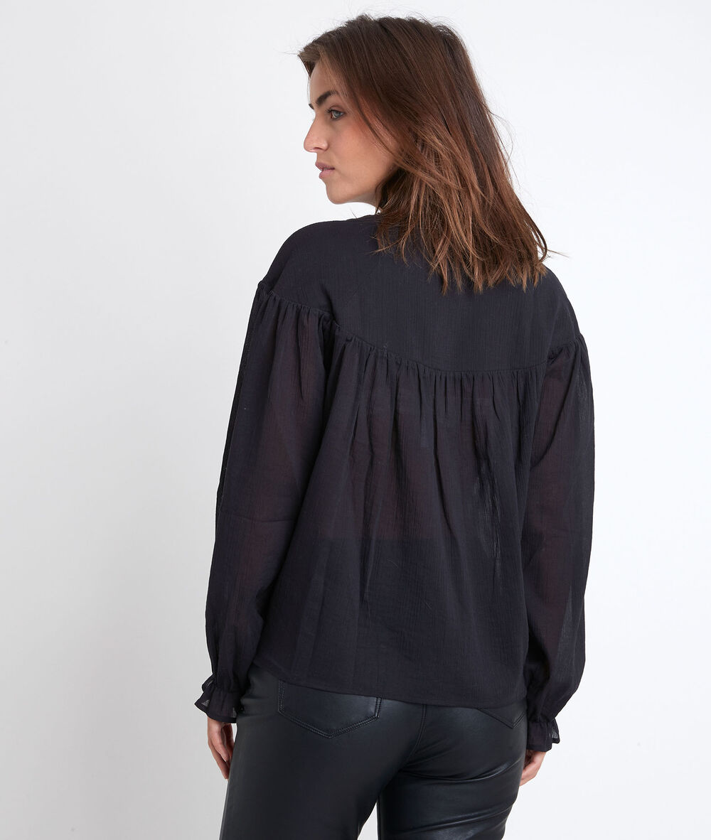 Blouse à sequins jamila noir.