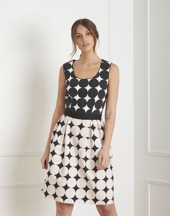 Robe noir & blanc imprimé pois Hisis | 1-2-3 Robe noir & blanc imprimé pois Hisis PhotoZ | 1-2-3