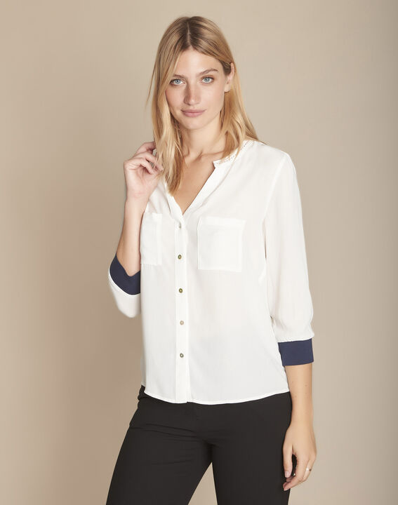 Blouse écrue transparente Mulan | 1-2-3 Blouse écrue transparente Mulan PhotoZ | 1-2-3