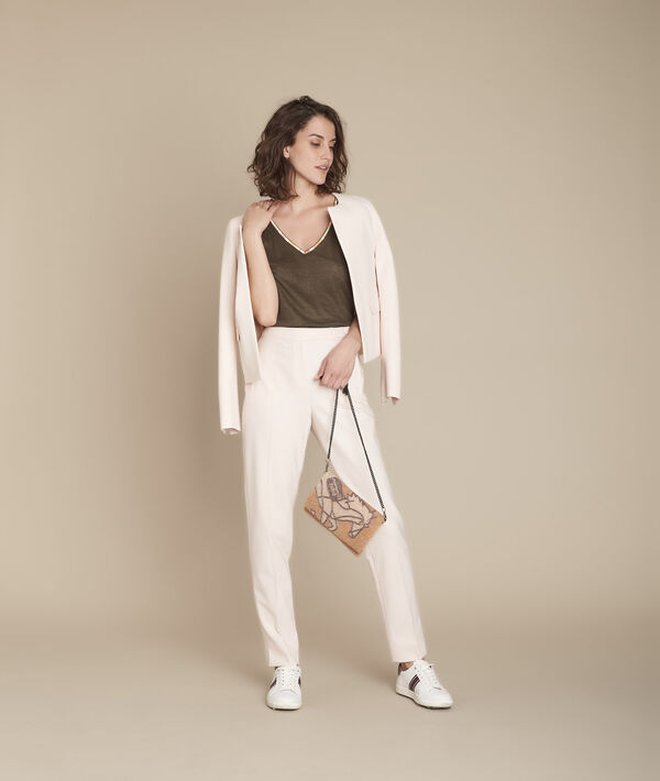 Tee-shirt kaki en lin Capri | 1-2-3 Tee-shirt kaki en lin Capri PhotoZ | 1-2-3