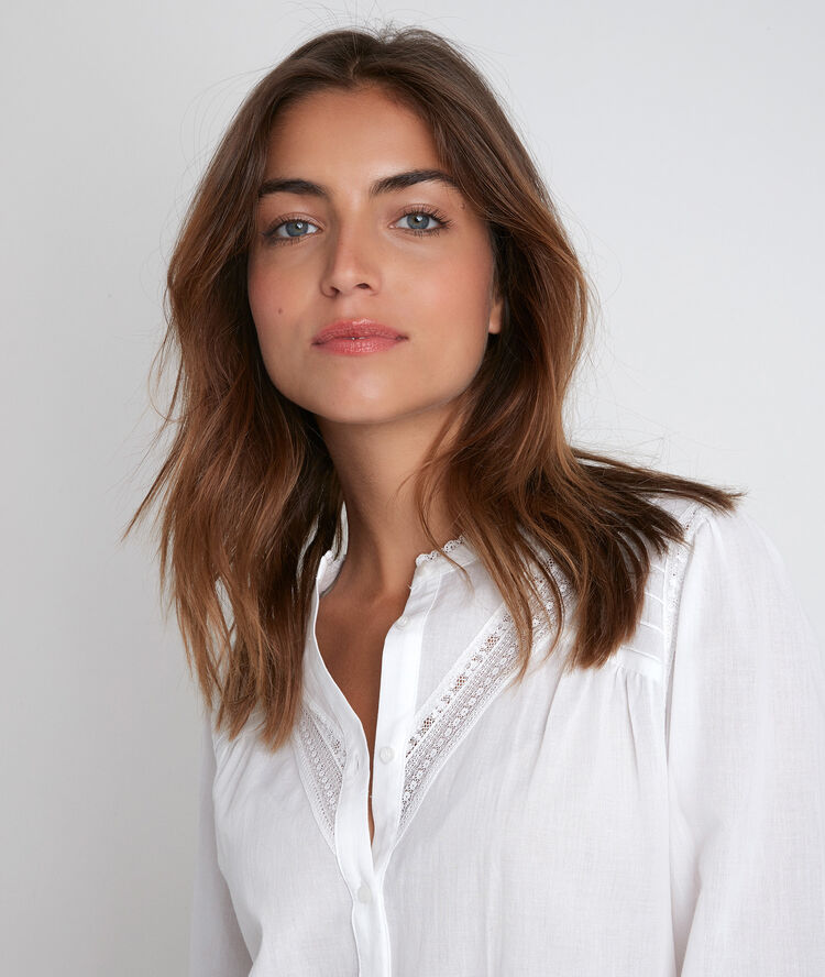 Blouse en dentelle johana ecru.