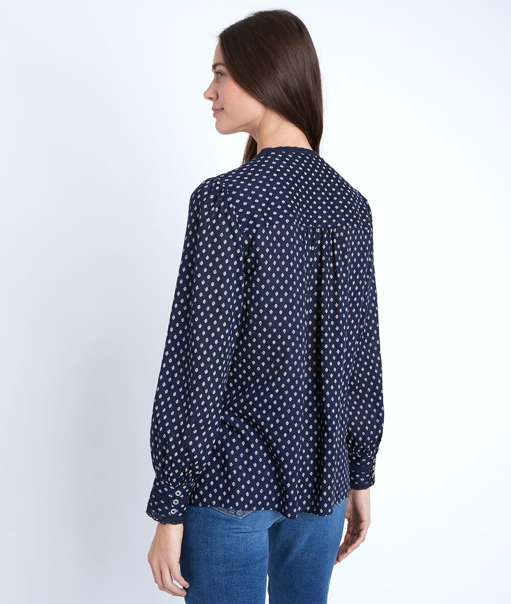 Blouse marine imprimée tomy marine.