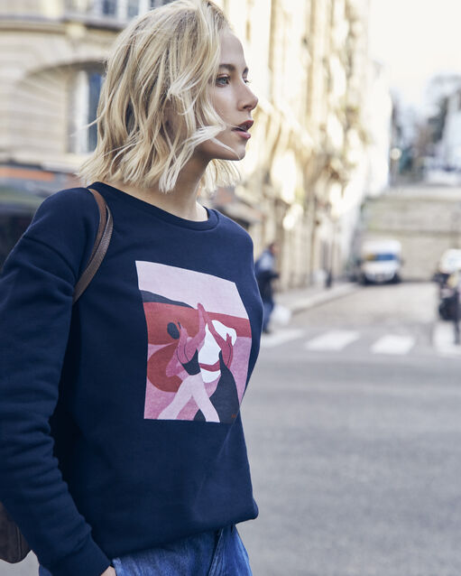 Sweat marine woman journ&eacute;e des droits de la femme marine.