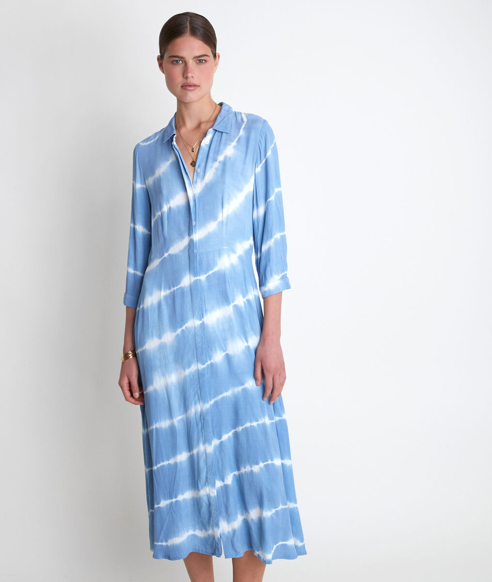 Robe chemise tie & dye bleu ciel Laurice Bis | 1-2-3 Robe chemise tie & dye bleu ciel Laurice Bis PhotoZ | 1-2-3
