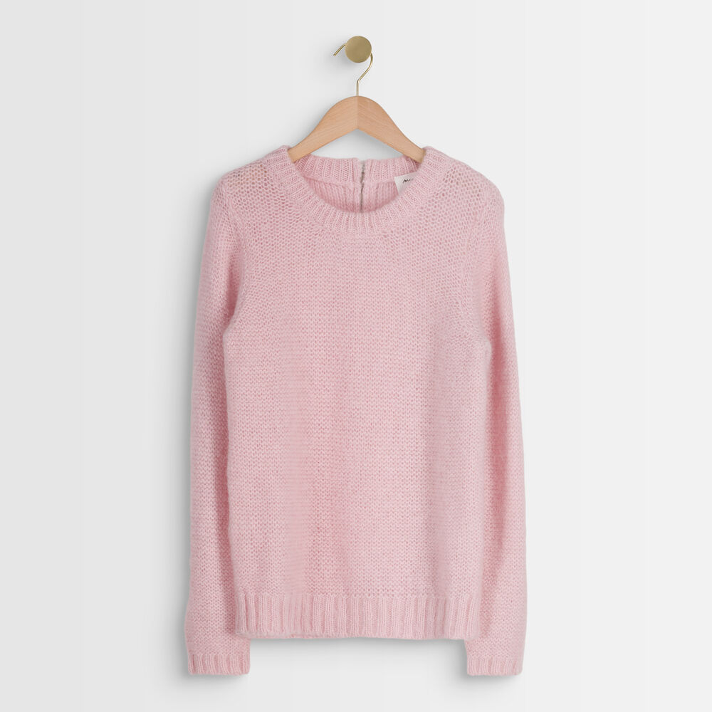 Puderfarbener pullover aus mohair-mix alabama poudre.
