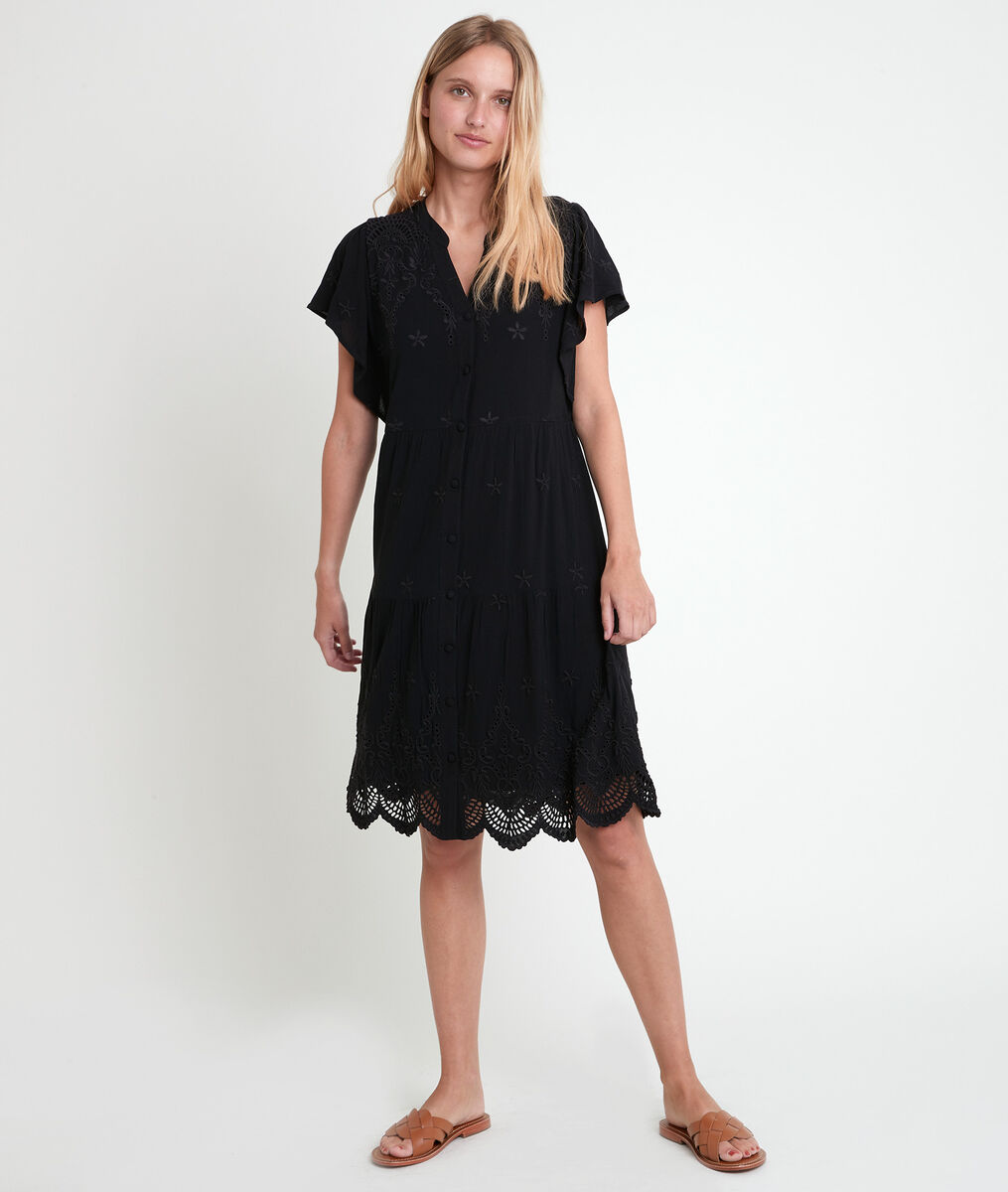 Robe brodée noire Loumea | 1-2-3 Robe brodée noire Loumea PhotoZ | 1-2-3
