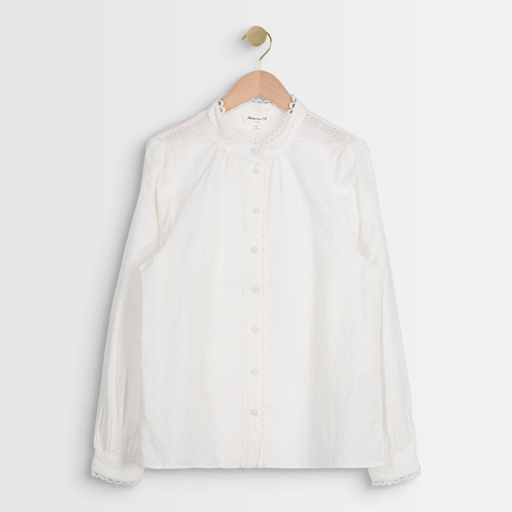 Blouse écrue brodée tiffany ecru.