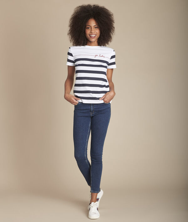 Tee-shirt rayé "go girls" Power | 1-2-3 Tee-shirt rayé "go girls" Power PhotoZ | 1-2-3