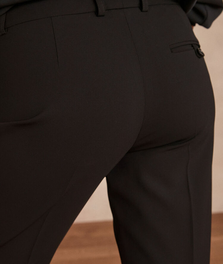 Pantalon en microfibre cigarette valero noir.