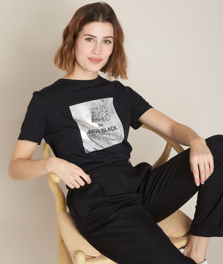 Tee-shirt en coton biologique roody noir.