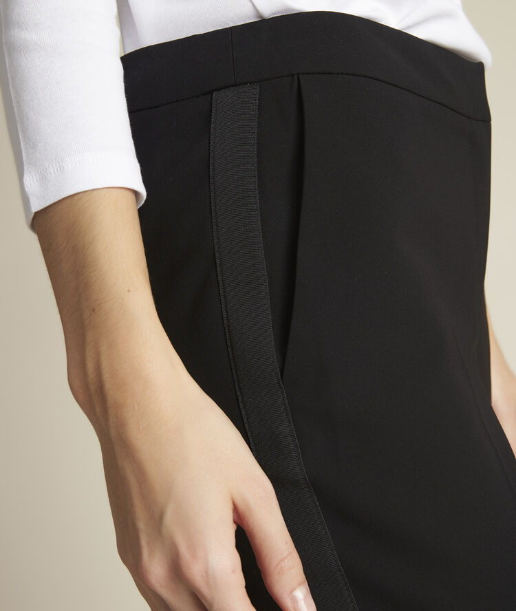 Pantalon en microfibre cigarette noir suzanne noir.
